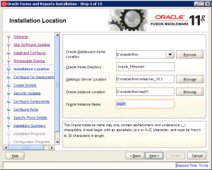  Oracle Reports Installation 11g Screen 5